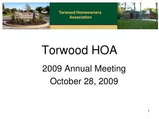 Torwood HOA