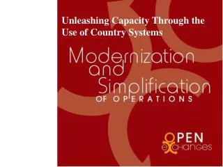 Unleashing Capacity Through the Use of Country Systems