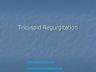 Tricuspid Regurgitation