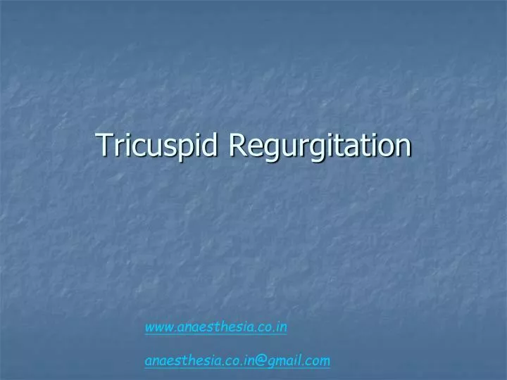 tricuspid regurgitation