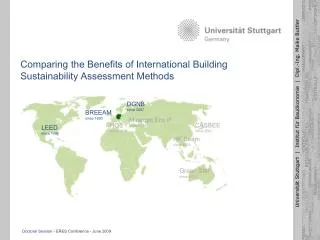 Comparing the Benefits of International Building Sustainability Assessment Methods