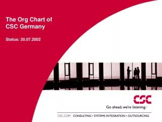 The Org Chart of CSC Germany Status: 30.07.2002