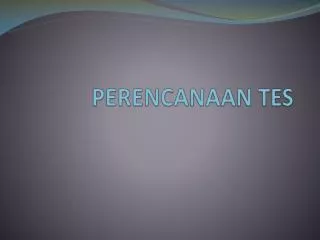 perencanaan tes