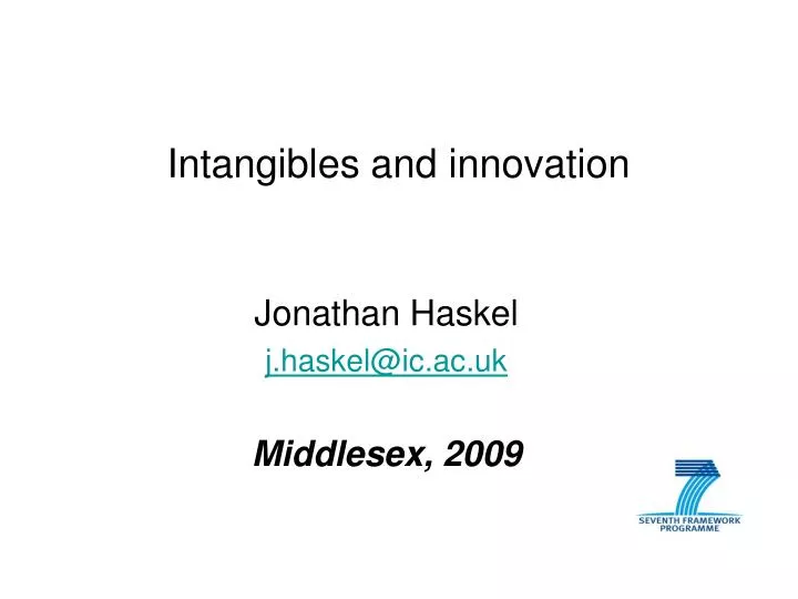 intangibles and innovation