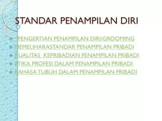 standar penampilan diri