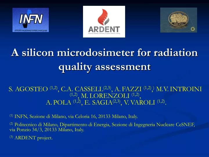 a silicon microdosimeter for radiation quality assessment