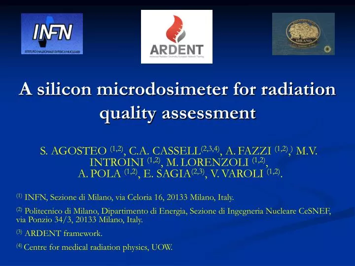 a silicon microdosimeter for radiation quality assessment