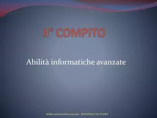 ii compito