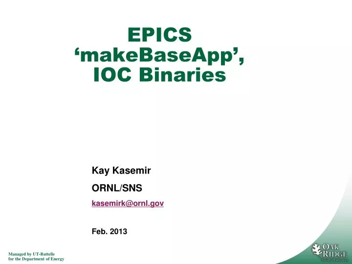 epics makebaseapp ioc binaries