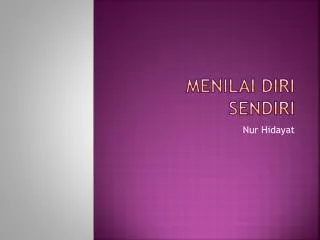 menilai diri sendiri