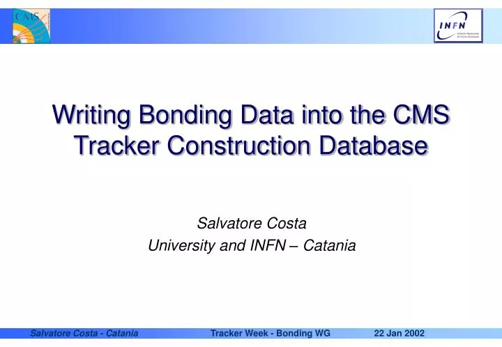 writing bonding data into the cms tracker construction database