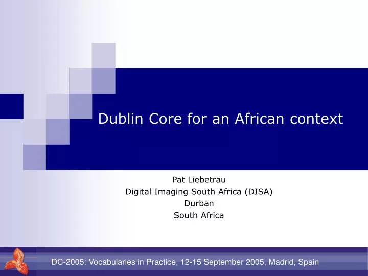 dublin core for an african context