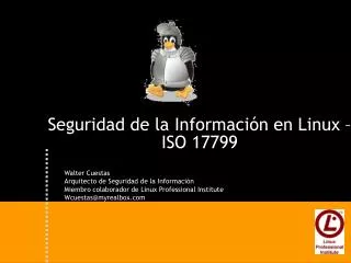 seguridad de la informaci n en linux iso 17799