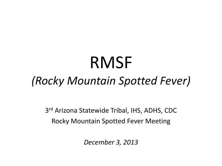rmsf rocky mountain spotted fever