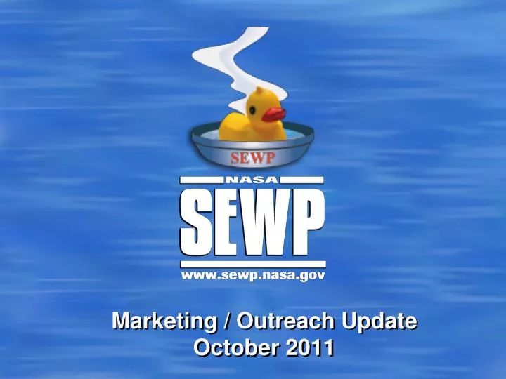 marketing outreach update october 2011