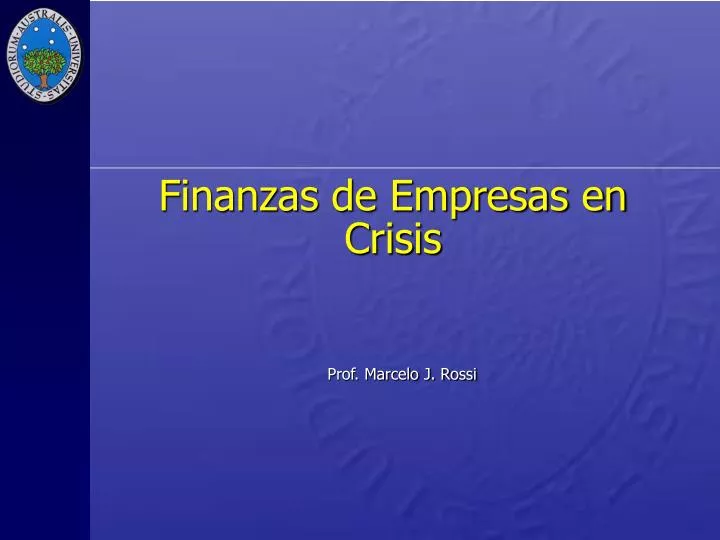 finanzas de empresas en crisis