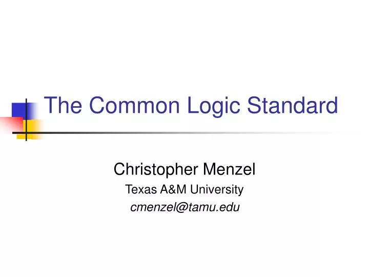 the common logic standard