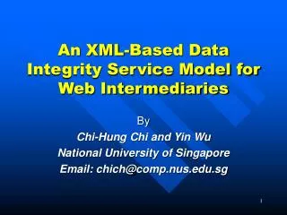 An XML-Based Data Integrity Service Model for Web Intermediaries