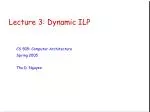 Lecture 3: Dynamic ILP - slide 1