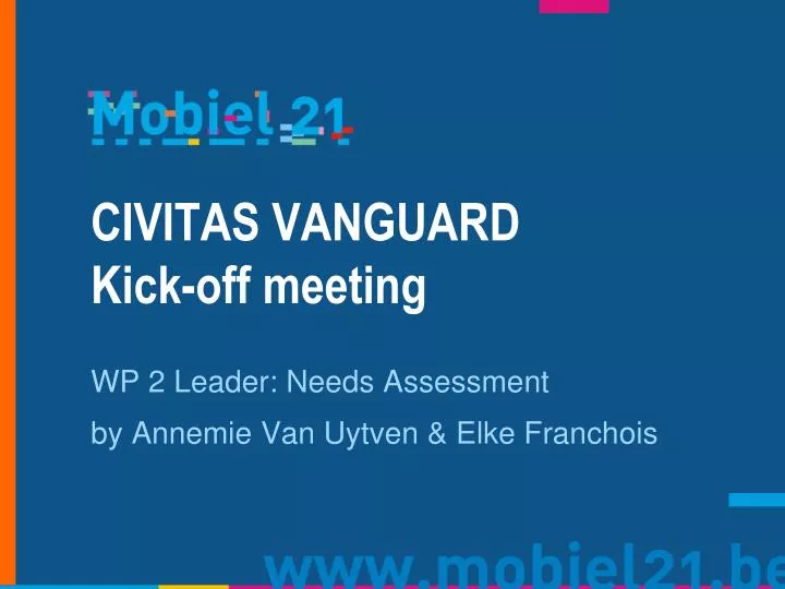 civitas vanguard kick off meeting