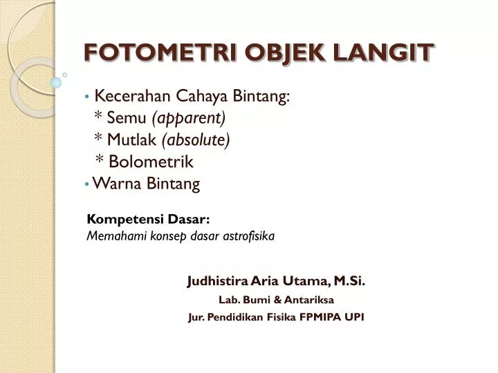 fotometri objek langit