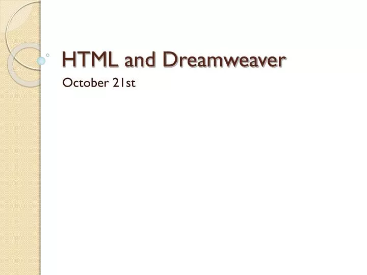 html and dreamweaver