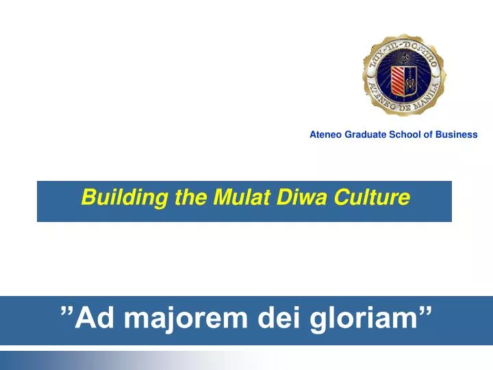 building the mulat diwa culture