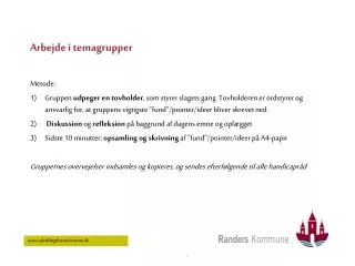 arbejde i temagrupper