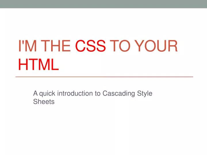 i m the css to your html