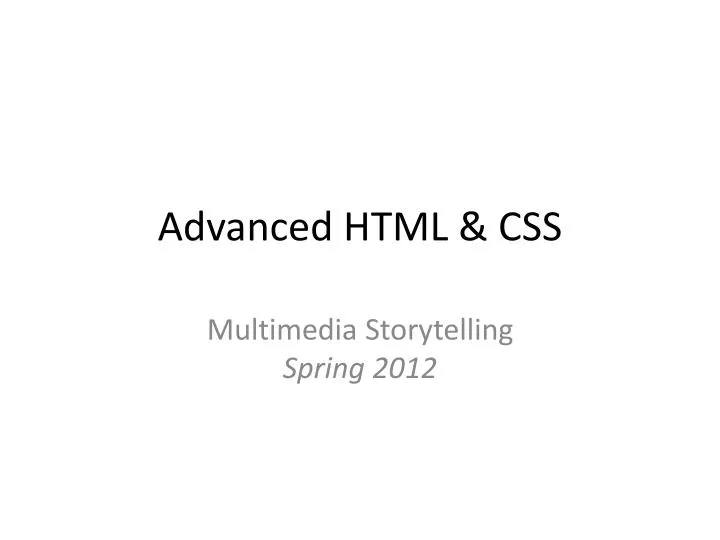 advanced html css