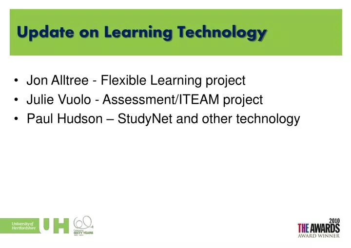 update on learning technology