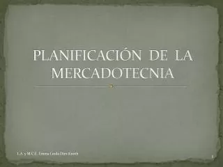 planificaci n de la mercadotecnia