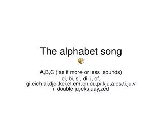 The alphabet song