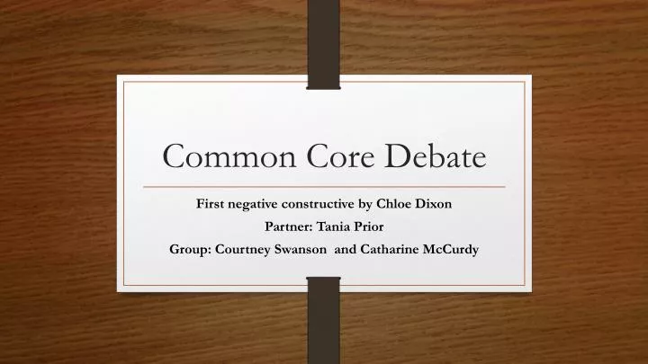common core debate