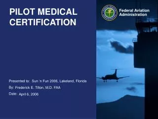PILOT MEDICAL CERTIFICATION