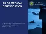 PILOT MEDICAL CERTIFICATION - slide 1