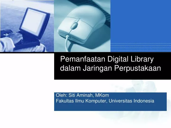 pemanfaatan digital library dalam jaringan perpustakaan