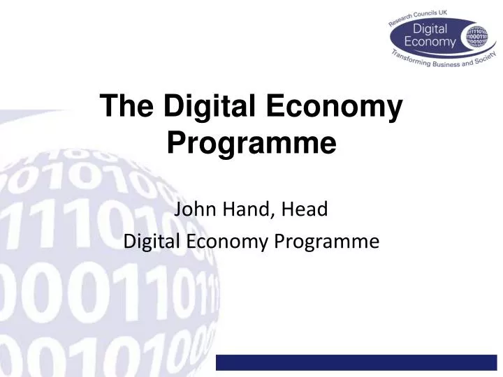 the digital economy programme