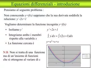 equazioni differenziali introduzione