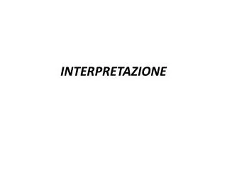 interpretazione