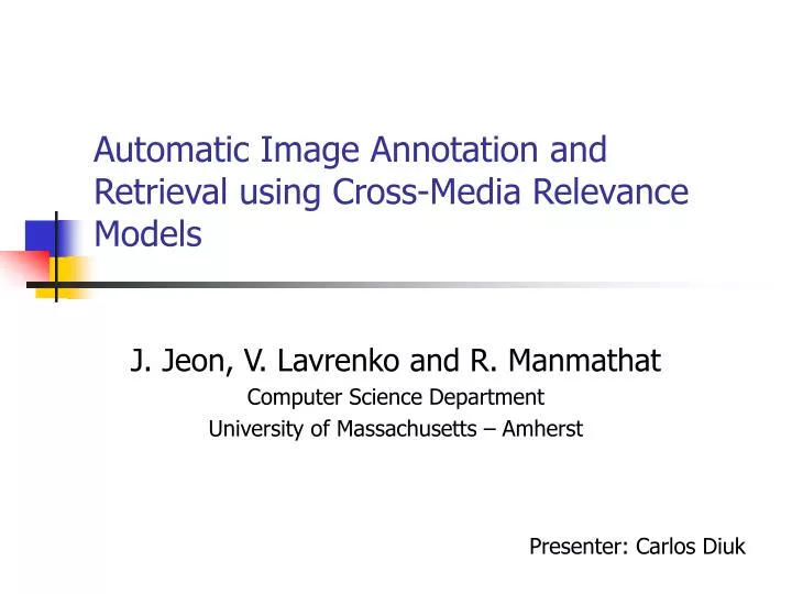automatic image annotation and retrieval using cross media relevance models