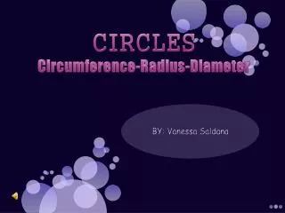 CIRCLES Circumference-Radius-Diameter