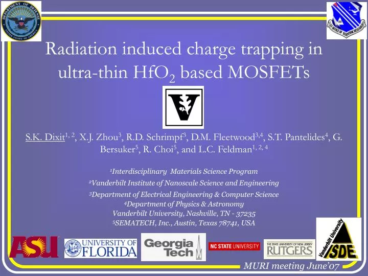 radiation induced charge trapping in ultra thin hfo 2 based mosfets