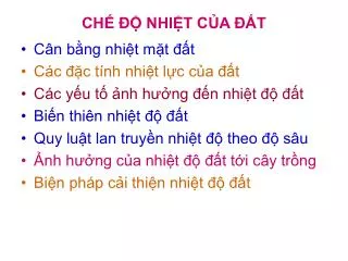 ch nhi t c a t