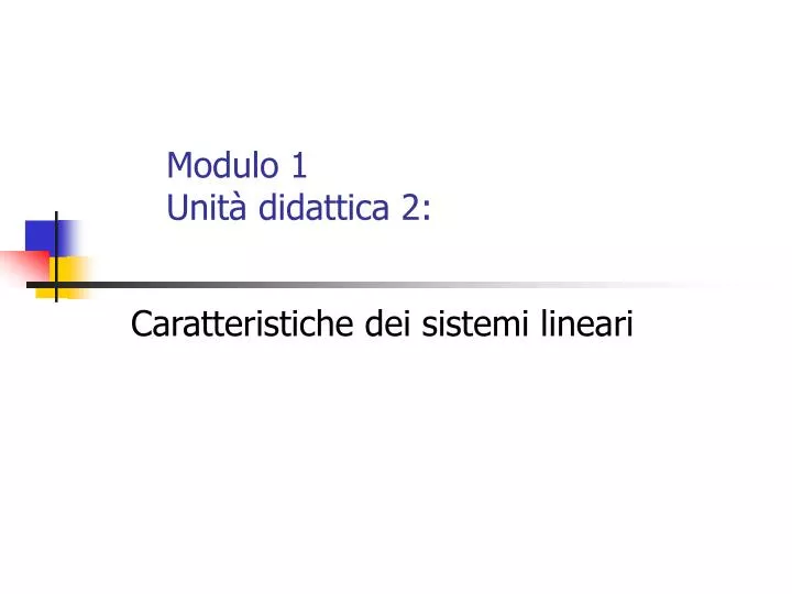 modulo 1 unit didattica 2