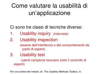 come valutare la usabilit di un applicazione