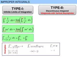 IMPROPER INTEGRALS