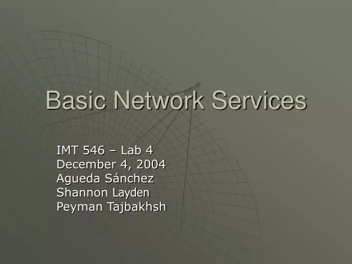 basic network services