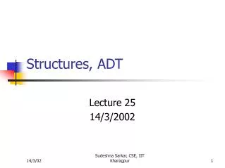 Structures, ADT