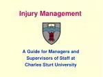 Injury Management - slide 1